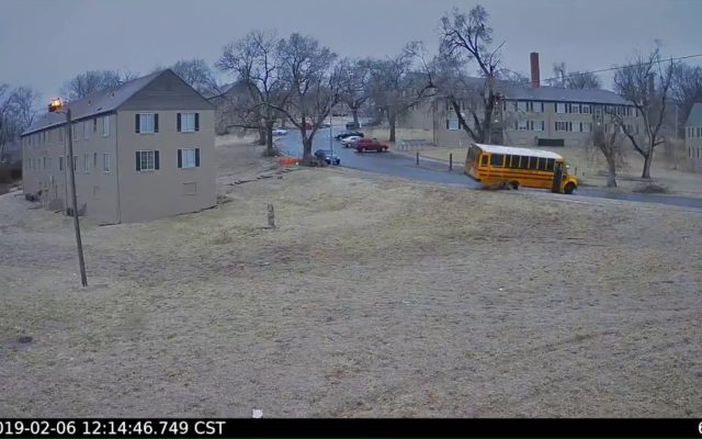 A School Bus Overturns on an Icy Road