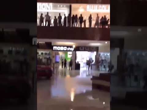 A Band Plays the “Titanic” Song While a Mall Is Flooding