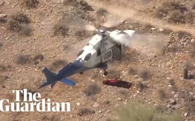 Wow! A Patient on a Stretcher Spins Like Crazy During a Chopper Rescue