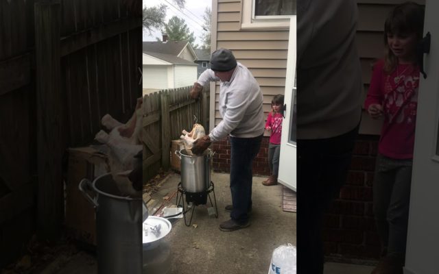 A Dad Screams at His Daughter to Get Away from the Turkey Fryer