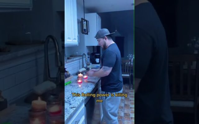 A Guy Tries to Heat His Burrito Over Candles During the Texas Blackouts