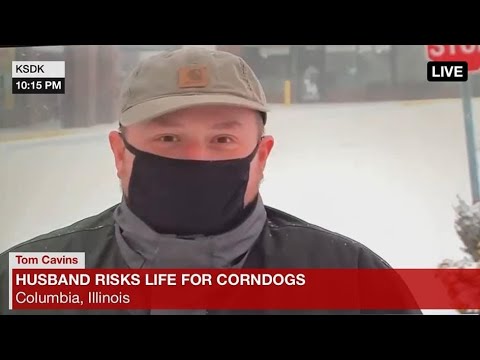 A Husband Braves a Snowstorm to Buy Corn Dogs for His Wife