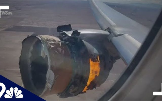 Cell Phone Video of the United Airlines Engine After It Exploded