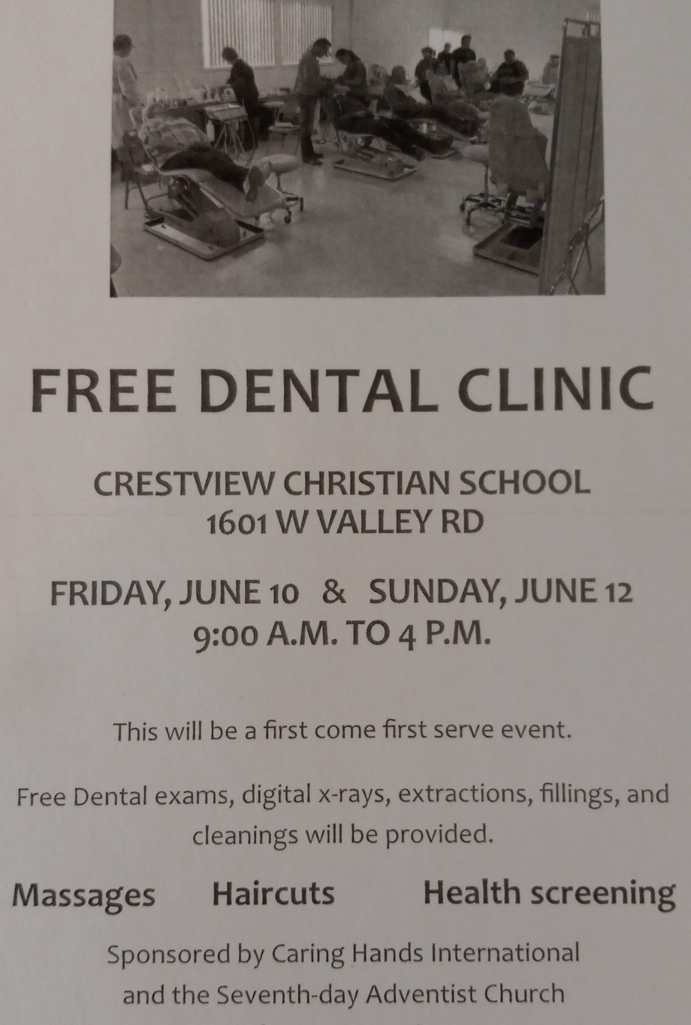 <h1 class="tribe-events-single-event-title">Free Dental Clinic</h1>
