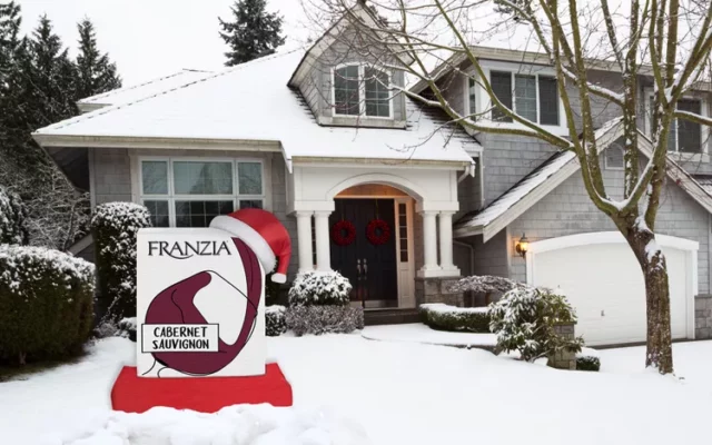 You Can Buy a Five-Foot Inflatable Holiday Decoration . . . of a Box of Franzia?