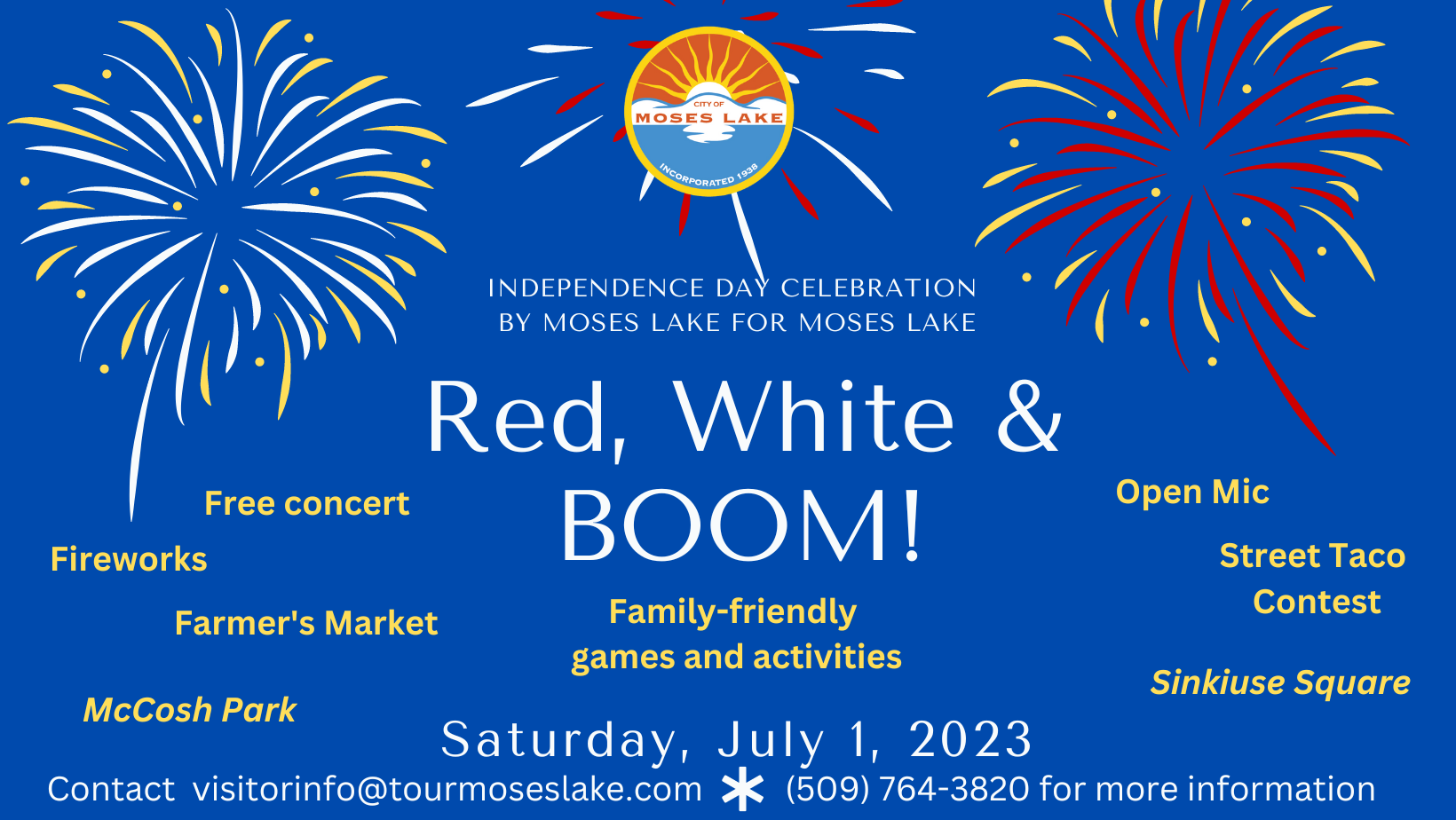 <h1 class="tribe-events-single-event-title">Red, White and BOOM! Moses Lake’s All-American Hometown Celebration</h1>