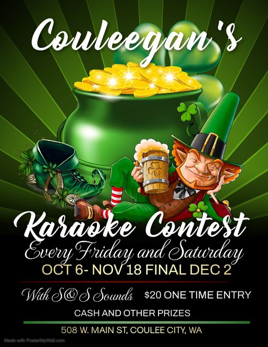 <h1 class="tribe-events-single-event-title">Couleegan’s Karaoke Contest</h1>